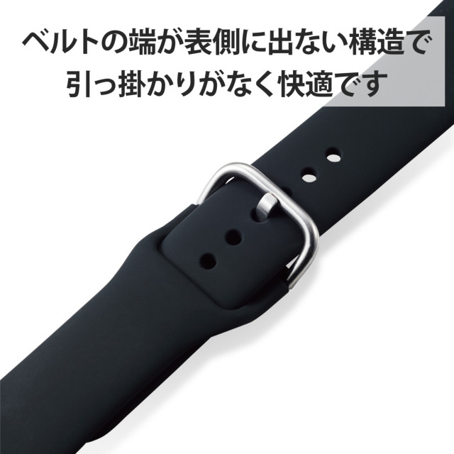 【Apple Watch バンド 41/40/38mm】バンド/シリコン (ブラック) for Apple Watch SE(第1世代)/Series7/6/5/4/3/2/1サブ画像
