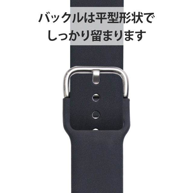 【Apple Watch バンド 41/40/38mm】バンド/シリコン (ブラック) for Apple Watch SE(第1世代)/Series7/6/5/4/3/2/1サブ画像