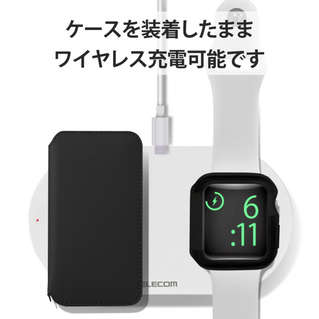 【Apple Watch ケース 44mm】フルカバーケース/ハイブリッド (ブラック) for Apple Watch SE(第2/1世代)/Series6/5/4サブ画像