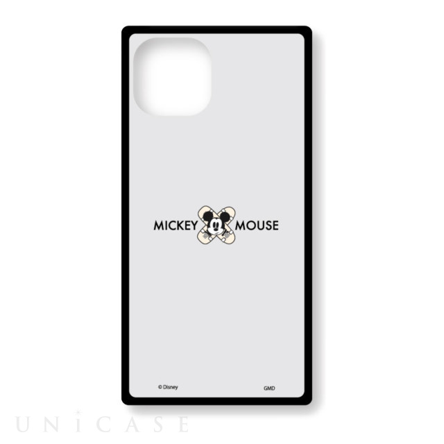 【iPhone13 mini/12 mini ケース】ディズニーキャラクター スクエアガラスケース (ミッキーマウス)