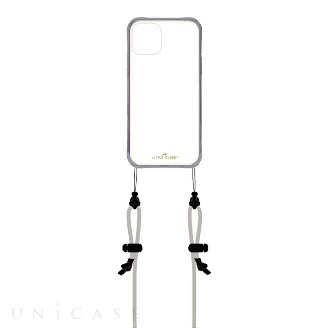 【iPhone12/12 Pro ケース】LITTLE CLOSET Strap iPhone case (MATTE GRAY)