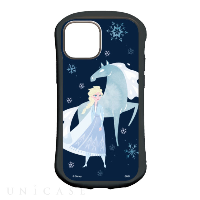 【iPhone13 mini/12 mini ケース】アナと雪の女王 ハイブリッドガラスケース (エルサ)