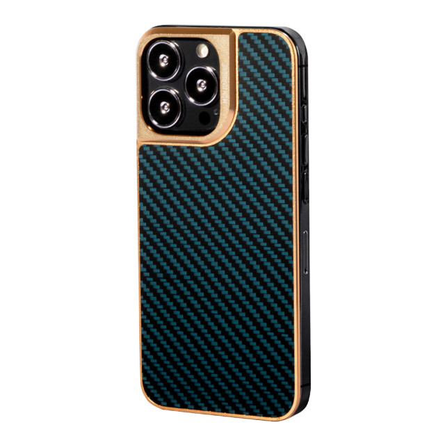 【iPhone13 スキンシール】HOVERFUSE Ballistic Fiber Backplate (Gold Blue)サブ画像