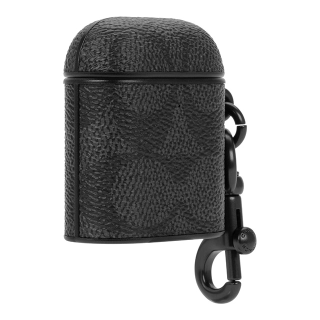【AirPods(第2/1世代) ケース】Leather AirPods Case (Signature C Charcoal)サブ画像