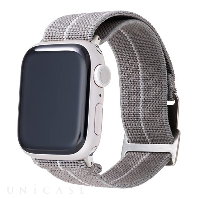 【Apple Watch バンド 41/40/38mm】”MARINE NATIONALE” STRAP (Gray/White) for Apple Watch SE(第2/1世代)/Series9/8/7/6/5/4/3/2/1