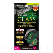 【Apple Watch ケース 45mm】ゴリラガラス 高透明 ガラス一体型PCケース (ブラック) for Apple Watch Series9/8/7