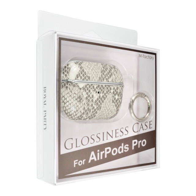 【AirPods Pro(第1世代) ケース】ROYAL PARTY GLOSSINESS CASE パイソン (アッシュ)サブ画像