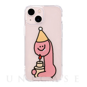 【iPhone13 mini ケース】ハイブリッドクリアケース (Pink Olly with ケーキ)