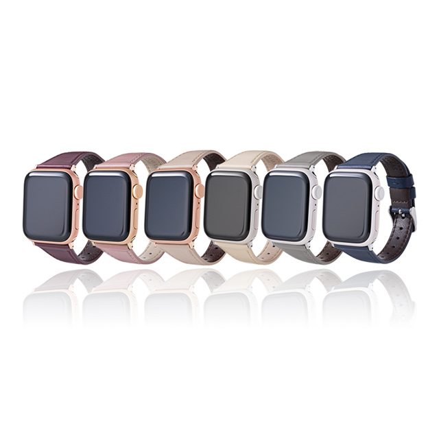 【Apple Watch バンド 49/45/44/42mm】”Originate” Genuine Leather Watchband (Navy) for Apple Watch Ultra2/SE(第2/1世代)/Series9/8/7/6/5/4/3/2/1サブ画像