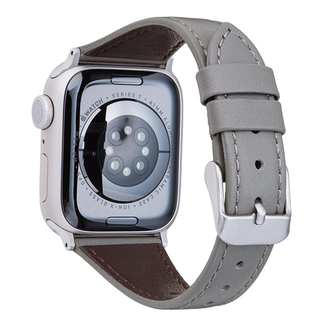 【Apple Watch バンド 49/45/44/42mm】”Originate” Genuine Leather Watchband (Ash Gray) for Apple Watch Ultra2/SE(第2/1世代)/Series9/8/7/6/5/4/3/2/1サブ画像