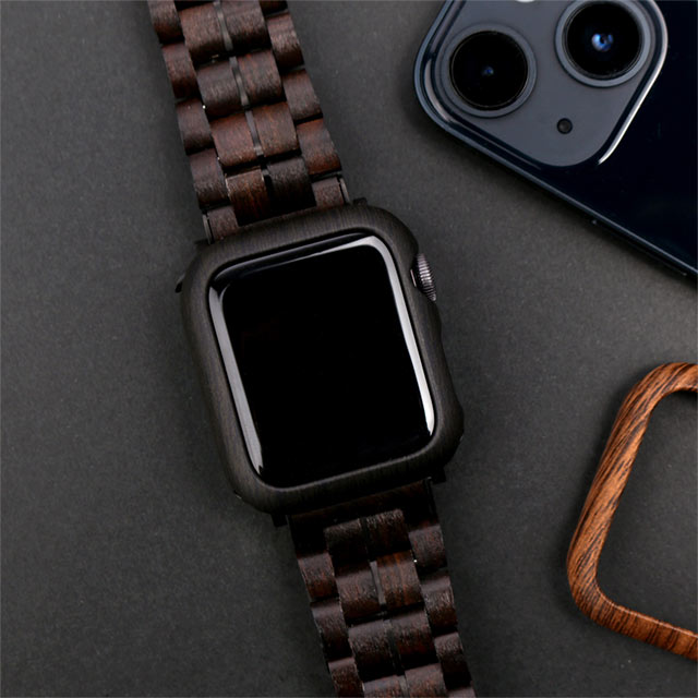 【Apple Watch ケース 45mm】ハードケース (黒檀調パターン) for Apple Watch Series9/8/7サブ画像
