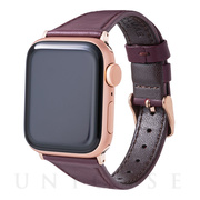 【Apple Watch バンド 41/40/38mm】”Originate” Genuine Leather Watchband (Burgundy) for Apple Watch SE(第2/1世代)/Series9/8/7/6/5/4/3/2/1