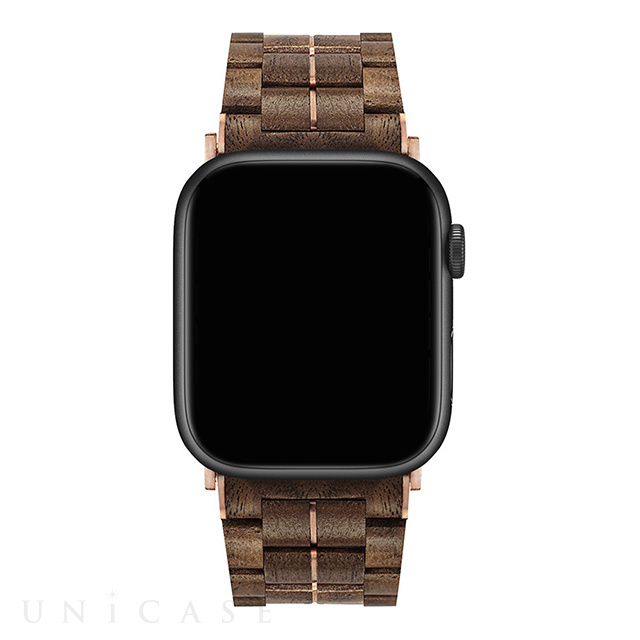 【Apple Watch バンド 45/44/42mm】天然木バンド (ウォルナット) for Apple Watch SE(第2/1世代)/Series9/8/7/6/5/4/3/2/1