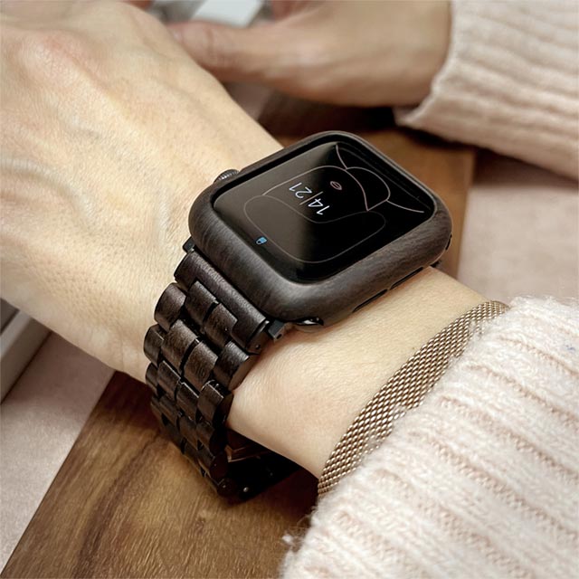 【Apple Watch ケース 40mm】ハードケース (黒檀調パターン) for Apple Watch SE(第2/1世代)/Series6/5/4サブ画像