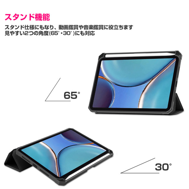 【iPad mini(8.3inch)(第6世代) ケース】ペンシル収納付きレザーケース (ブラック)goods_nameサブ画像