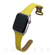 【Apple Watch バンド 49/45/44/42mm】ピンバックルスリムウェーブ (イエロー) for Apple Watch Ultra2/1/SE(第2/1世代)/Series9/8/7/6/5/4/3/2/1