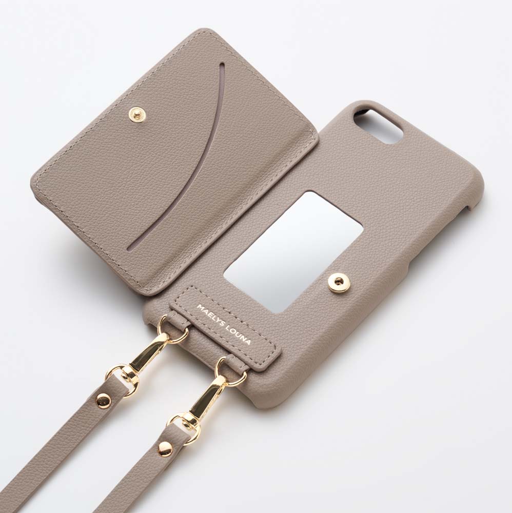 【iPhoneSE(第3/2世代)/8/7 ケース】Clutch Ring Case for iPhoneSE(第3世代)(beige)サブ画像