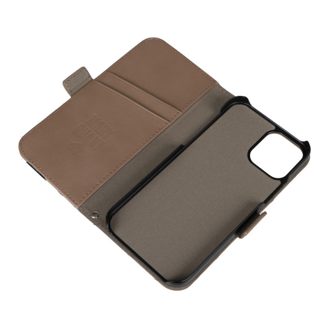 【iPhone12/12 Pro ケース】DAISY PACH PU QUILT Leather Book Type Case (TAUPE/BLACK)サブ画像