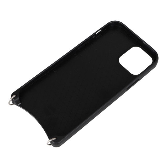 【iPhone12/12 Pro ケース】DAISY PACH PU QUILT Leather Sling Case (BLACK/WHITE)サブ画像