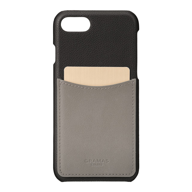 【iPhoneSE(第3/2世代)/8/7/6s/6 ケース】“Shrink” PU Leather Shell Case (Black)サブ画像