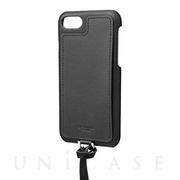 【iPhoneSE(第3/2世代)/8/7/6s/6 ケース】“Shrink” PU Leather Strap type Shell Case (Black)