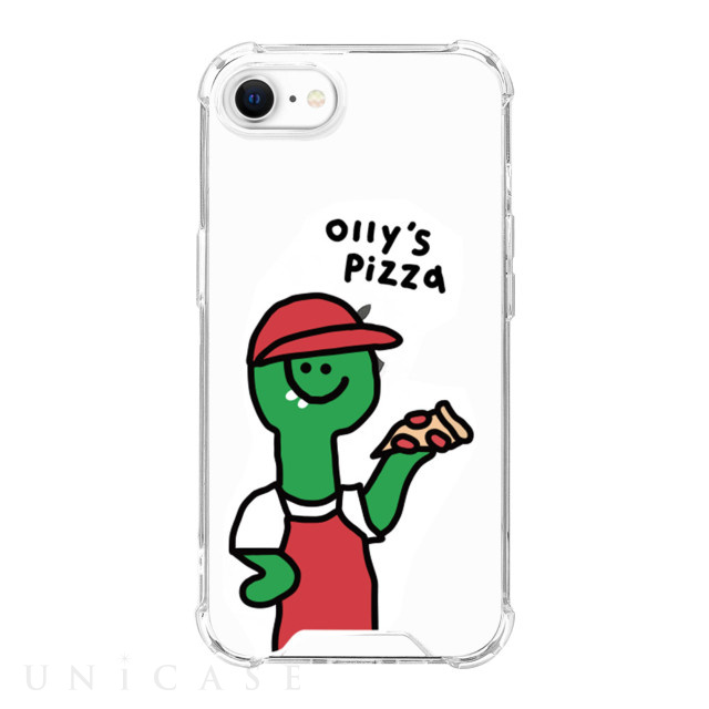 【iPhoneSE(第3/2世代)/8/7 ケース】ハイブリッドクリアケース (Olly`S pizza)