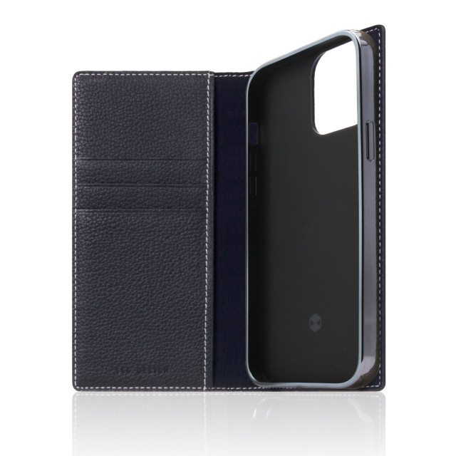 【iPhone13 mini ケース】Full Grain Leather Case (ブラックブルー)サブ画像