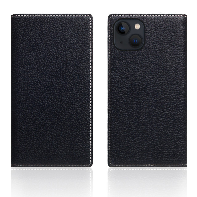 【iPhone13 ケース】Full Grain Leather Case (ブラックブルー)サブ画像