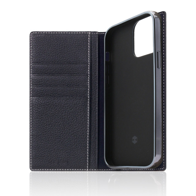【iPhone13 Pro ケース】Full Grain Leather Case (ブラックブルー)サブ画像