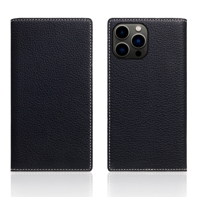 【iPhone13 Pro Max ケース】Full Grain Leather Case (ブラックブルー)サブ画像