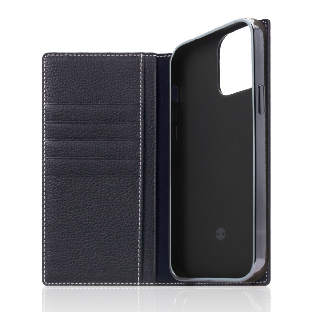 【iPhone13 Pro Max ケース】Full Grain Leather Case (ブラックブルー)サブ画像