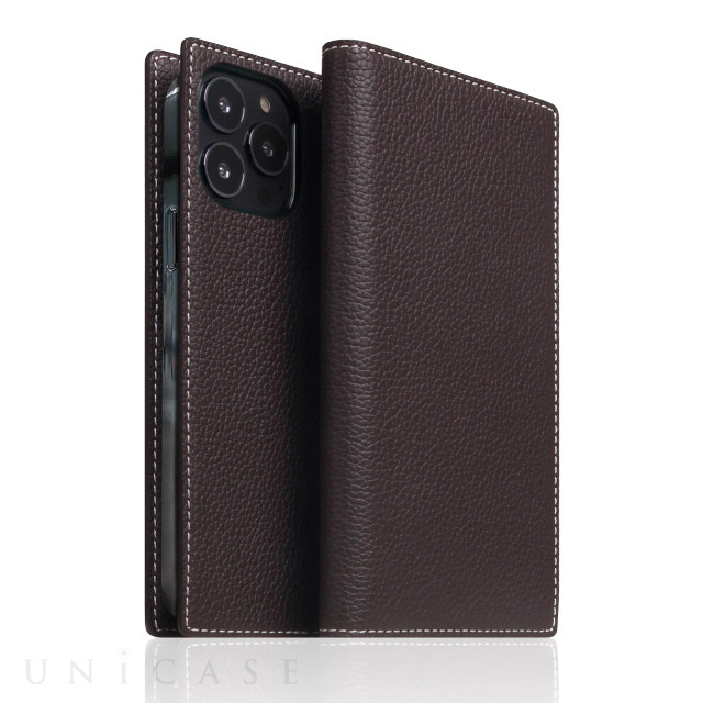 【iPhone13 Pro Max ケース】Full Grain Leather Case (ブラウンクリーム)