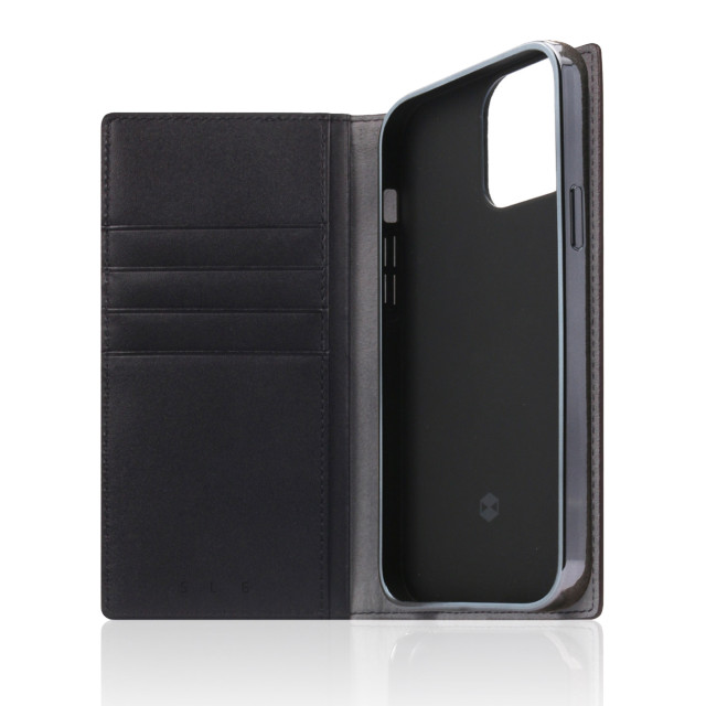 【iPhone13 Pro ケース】Edition Calf Skin Leather Diary (ブラック)サブ画像
