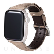 【Apple Watch バンド 41/40/38mm】German Shrunken-calf Genuine Leather Watchband Pin Buckle Type (グレージュ)
