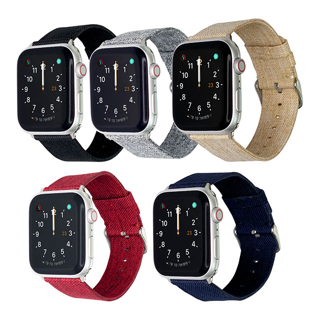 【Apple Watch バンド 49/45/44/42mm】帆布バンド CAMVAS (ブラック) for Apple Watch Ultra2/1/SE(第2/1世代)/Series9/8/7/6/5/4/3/2/1サブ画像