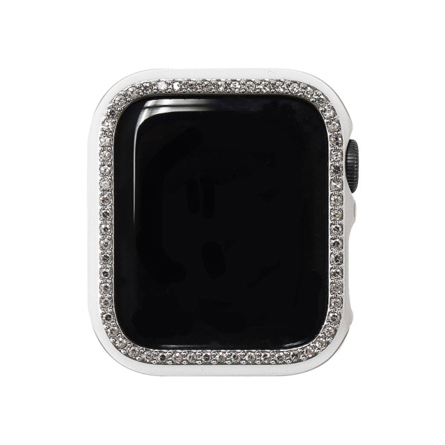 【Apple Watch ケース 45mm】ラインストーンケース (シルバー) for Apple Watch Series9/8/7サブ画像