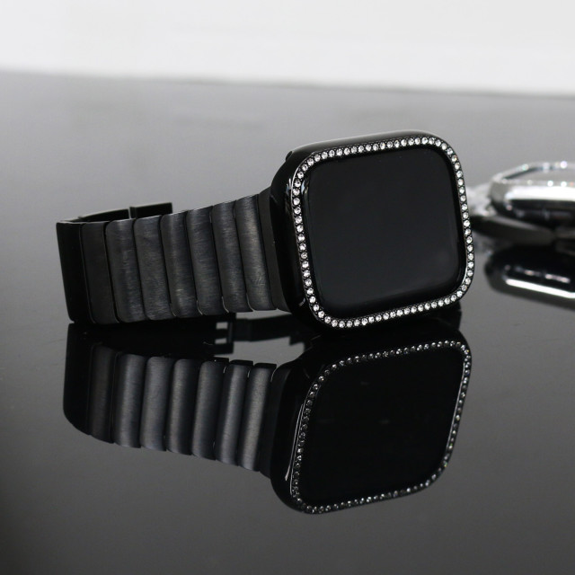 【Apple Watch ケース 45mm】ラインストーンケース (シルバー) for Apple Watch Series9/8/7サブ画像
