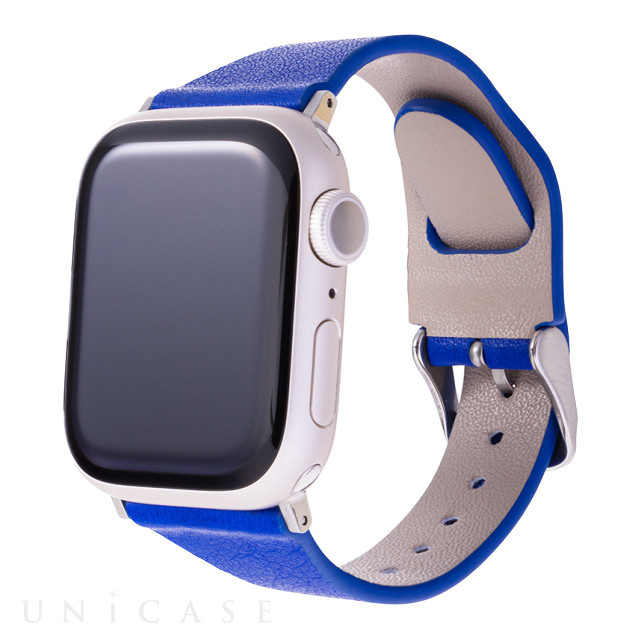 【Apple Watch バンド 41/40/38mm】”Baby Neon” サステナブルレザーバンド (ネオンブルー) for Apple Watch SE(第2/1世代)/Series9/8/7/6/5/4/3/2/1