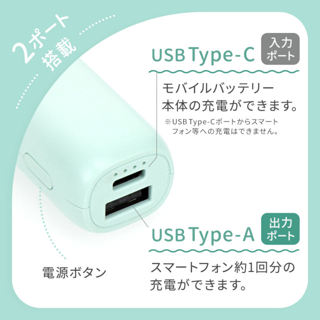 軽くてコンパクト 小型軽量モバイルバッテリー 3200mAh USB Type-A出力 OWL-LPB3351シリーズ (ライトピンク)サブ画像