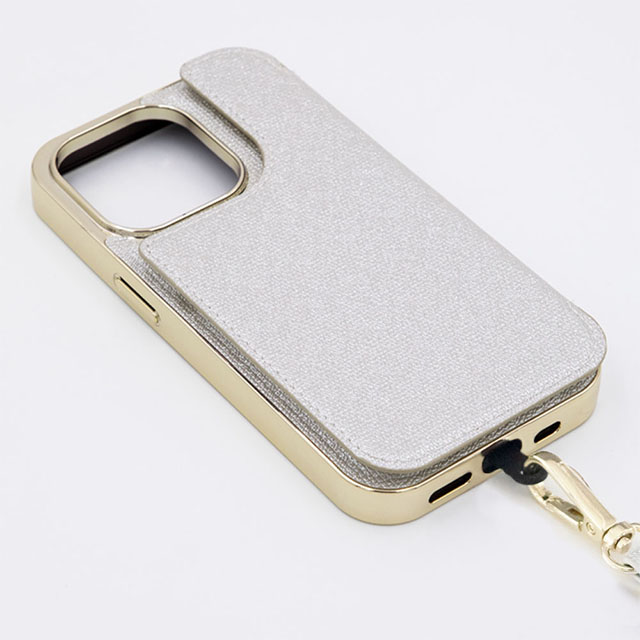 【iPhone14 Pro ケース】Cross Body Case Duo (white silver)サブ画像