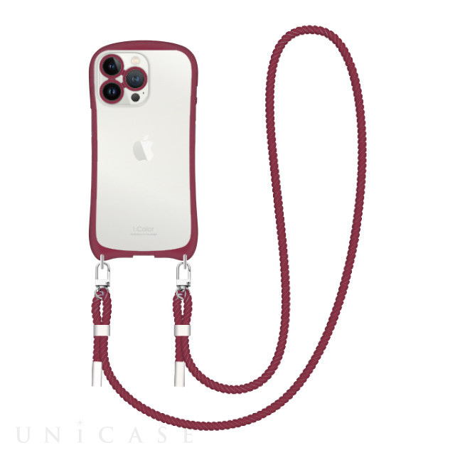 【iPhone14 Pro/13 Pro ケース】背面型ケース i.Color (Cherry Red)