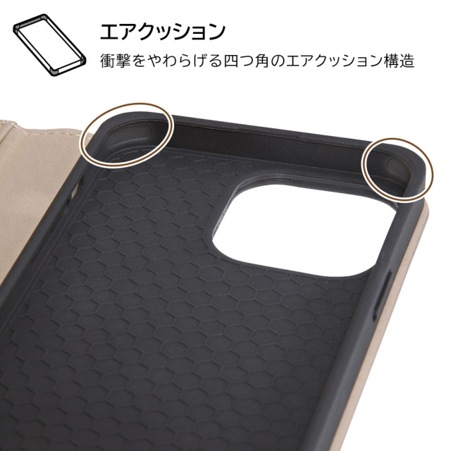 【iPhone14 Pro Max ケース】耐衝撃 手帳型レザーケース Raffine (ピンク)サブ画像