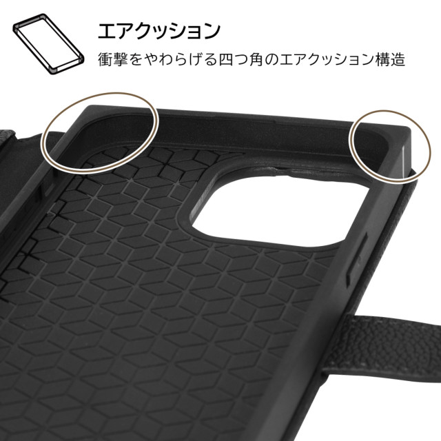 【iPhone14 Pro Max ケース】耐衝撃 手帳型レザーケース  KAKU Ring (ピンク)サブ画像