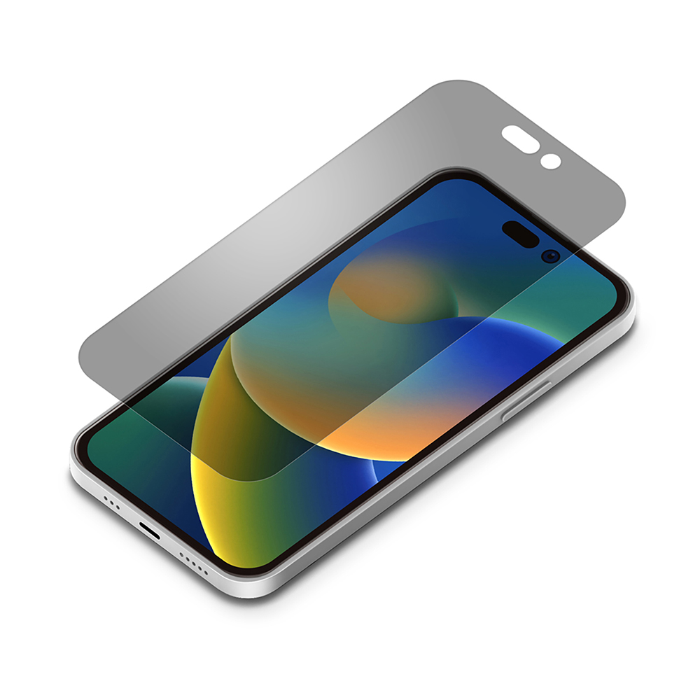 【iPhone14 Pro フィルム】ガイドフレーム付 液晶全面保護ガラス (覗き見防止)サブ画像