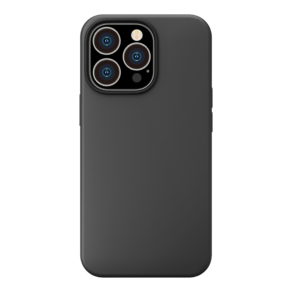 【iPhone14 Pro ケース】MagSafe対応 抗菌スリムシリコンケース (ブラック)サブ画像