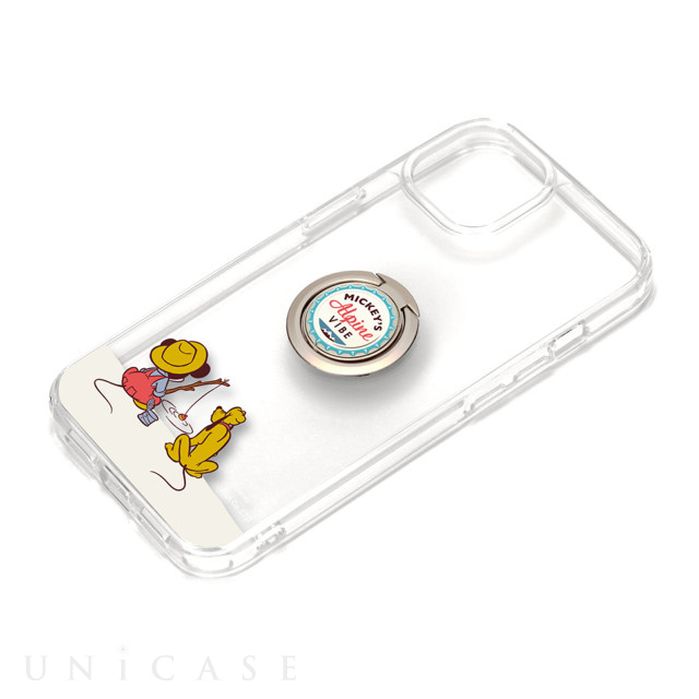 【iPhone14/13 ケース】リング付 抗菌ハイブリッドケース (ミッキーマウス)