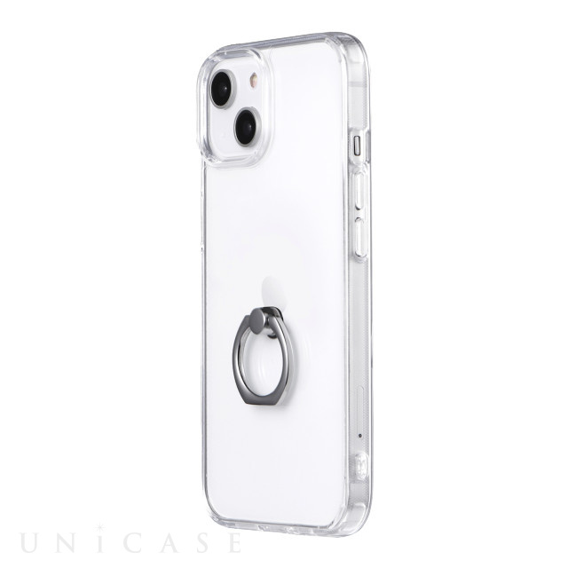 【iPhone14/13 ケース】リング付き耐衝撃ハイブリッドケース 「UTILO Ring」 (クリア)