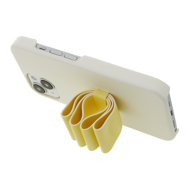 【iPhone14 ケース】Slim Wrap Case Stand ＆ Ring Ribbon (Vintage White/Lemon Yellow)サブ画像