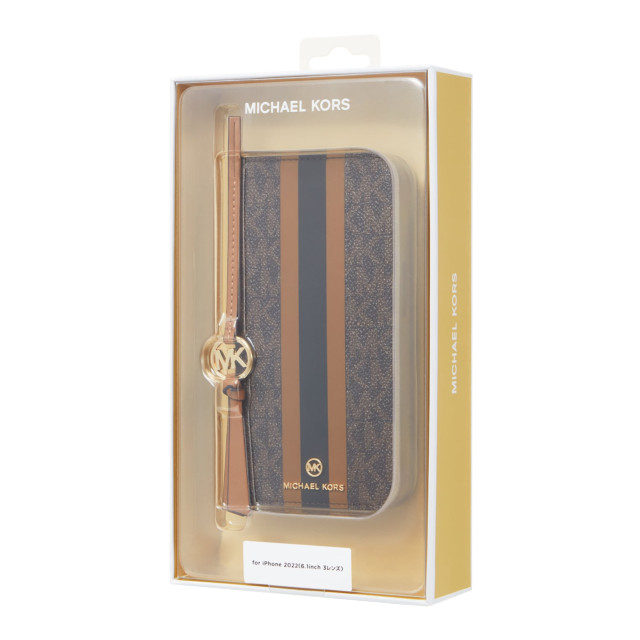 【iPhone14 Pro ケース】Folio Case Stripe with Tassel Charm for MagSafe (Brown)サブ画像