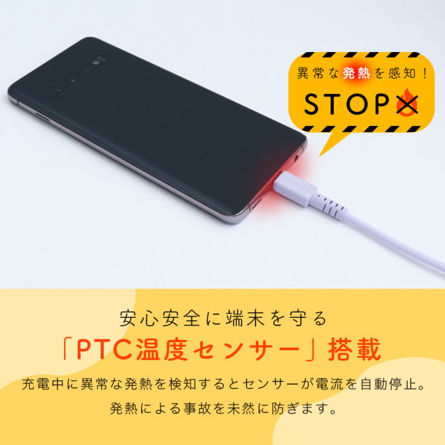 しなやかで絡まない シリコンケーブル 急速充電 データ転送対応 USB-A to USB-C (シェルピンク/2m)サブ画像